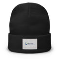 Black beanie with a Donate.com logo label