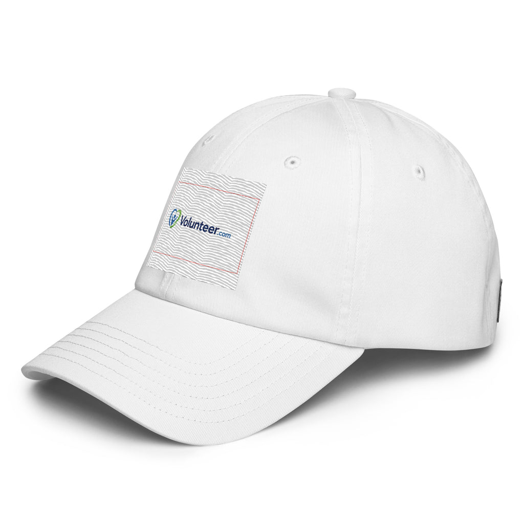 White Volunteer.com logo baseball cap