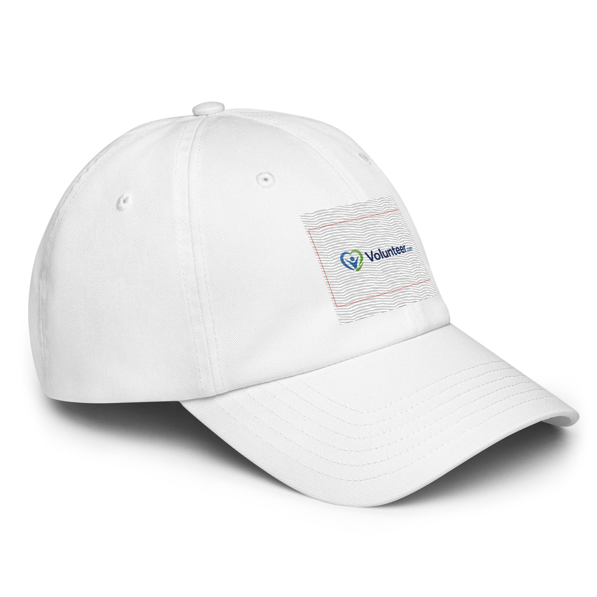 White Volunteer.com logo baseball cap